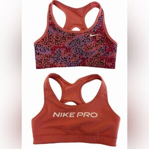 Nike Pro Reversible Training Sports Bra Girls S Colorful Floral Activewear Cheer